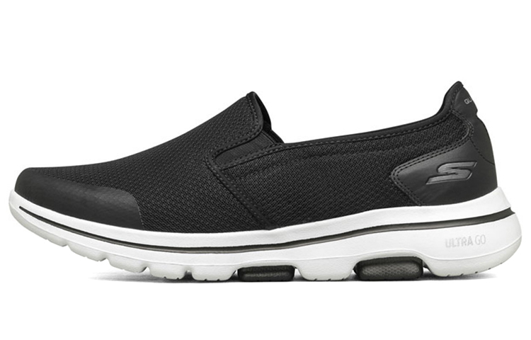 Skechers Skechers Go Walk 5 mesh fabric, comfortable and versatile, trendy and everyday, shock-absorbing, wear-resistant and breathable, low-cut lifestyle shoes, men's black