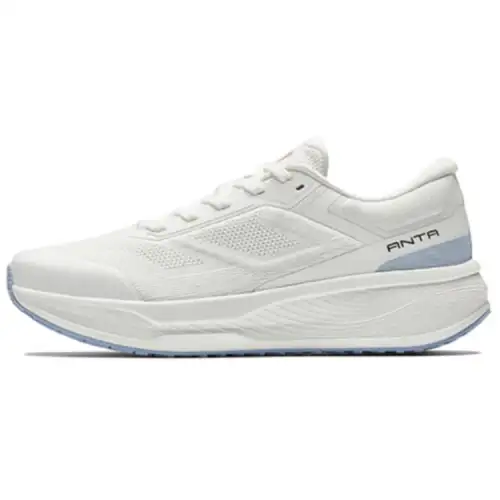 Anta Shen Xing 12 Cushioning Lightweight Low top Walking Shoes Women's Papyrus White Oxygen Blue