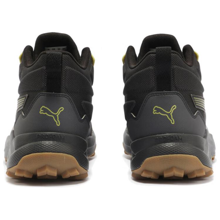 PUMA Slip Resistant Mid top Running Shoes Unisex Black Green