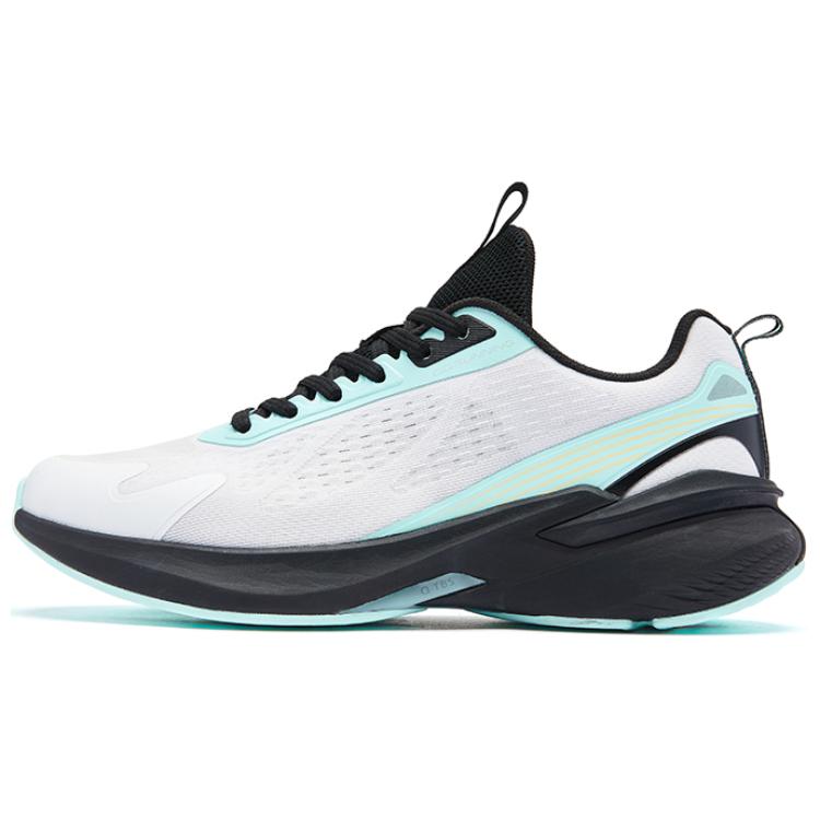 QIAODAN Cushioning Lightweight Low top Running Shoes Men’s White Black Green
