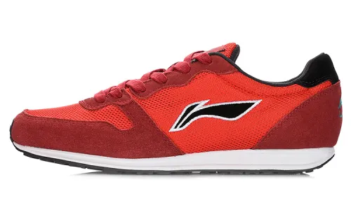 Li Ning Suede, Textile Cushioning Slip Resistant Abrasion Resistant Breathable Lightweight Low top Running Shoes Unisex