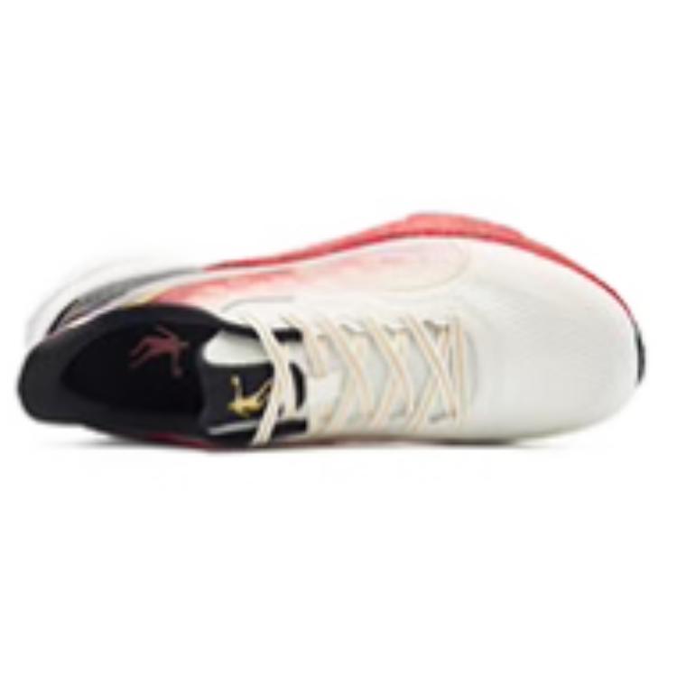 QIAODAN Infinity 7.0 Abrasion Resistant Breathable Rebound Low top Casual Sprint Running Shoes Men’s White Red