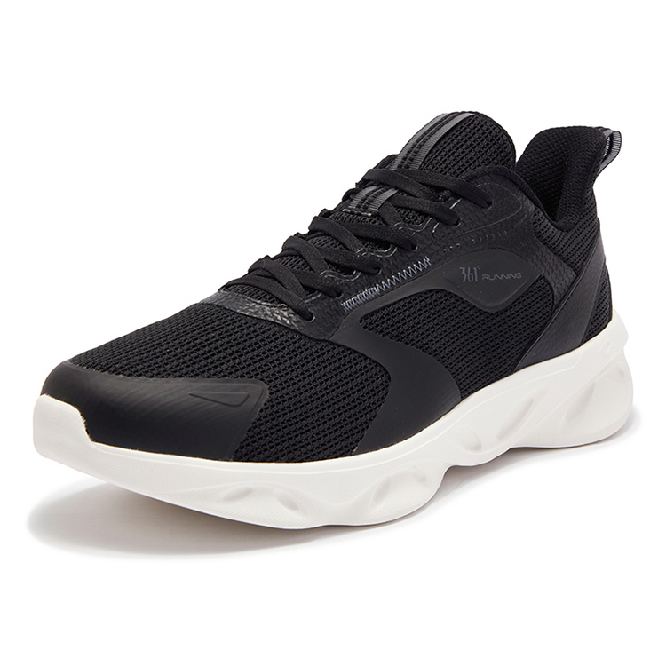 361° Slip Resistant Abrasion Resistant Low top Casual Running Shoes Men’s Black White