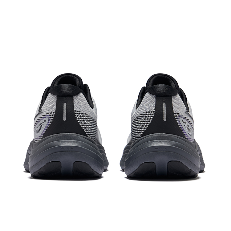 Erke Luanyu Cushioning Rebound Low top Training Running Shoes Men’s Snow Gray Jet Black