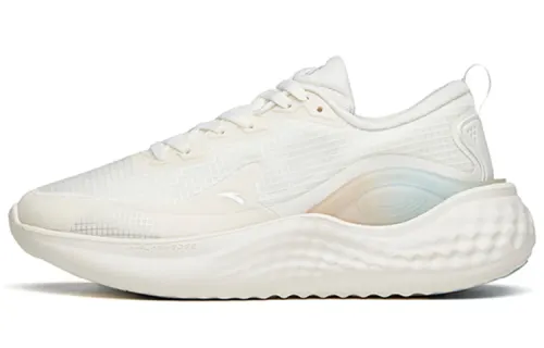 Anta Cushioning Slip Resistant Low top Running Shoes Women's Ivory White