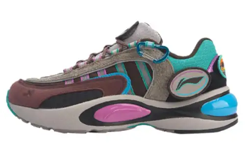 Li Ning V8 2019 New York Fashion Apparel Runway Show Low top Running Shoes Men's Blue Purple