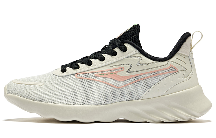 Erke Cushioning Abrasion Resistant Cushioning, Wear Resistant Low top Running Shoes Women’s Ivory White Peach