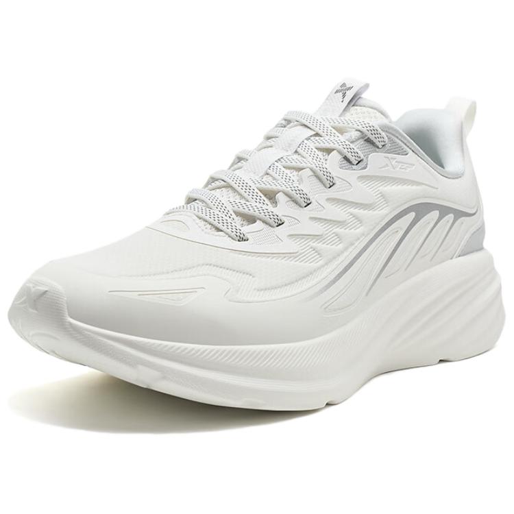 XTEP Cushioning Coverage Lightweight Low top Casual Running Shoes Women’s Sail White Lunar Stone Gray