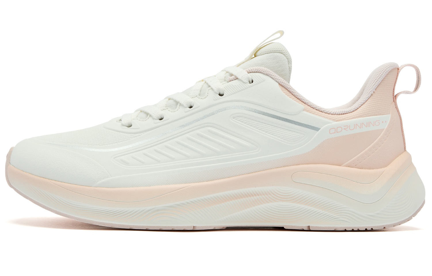 QIAODAN Rainwing 4.0 Running Shoes Women’s Low Top Ivory/Cloud Pink
