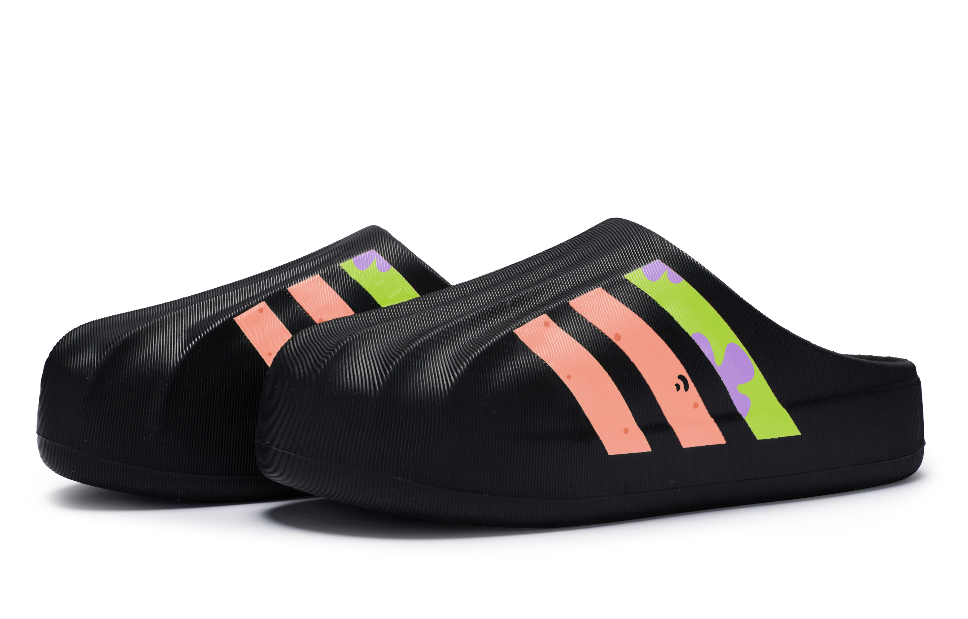 Adidas Originals AdiFOM Superstar Slip Resistant Closed Toe Slippers Unisex Black Pink Green Purple