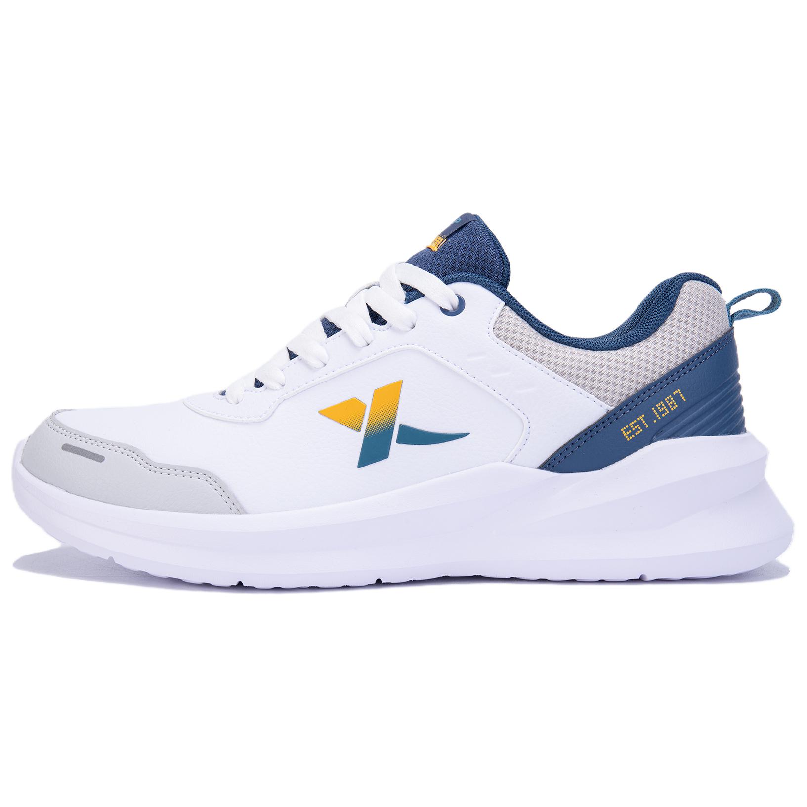 XTEP Breathable And Lightweight Low top Running Shoes Men’s White Blue Gray