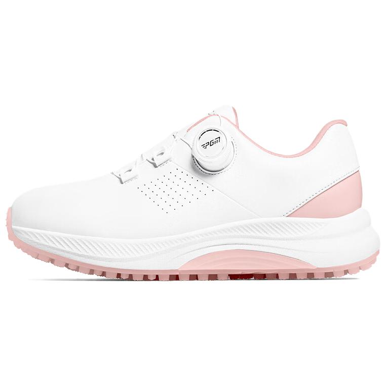 PGM Slip Resistant Waterproof Non Slip And Waterproof Low top Golf Shoes Women’s Cherry Blossom White