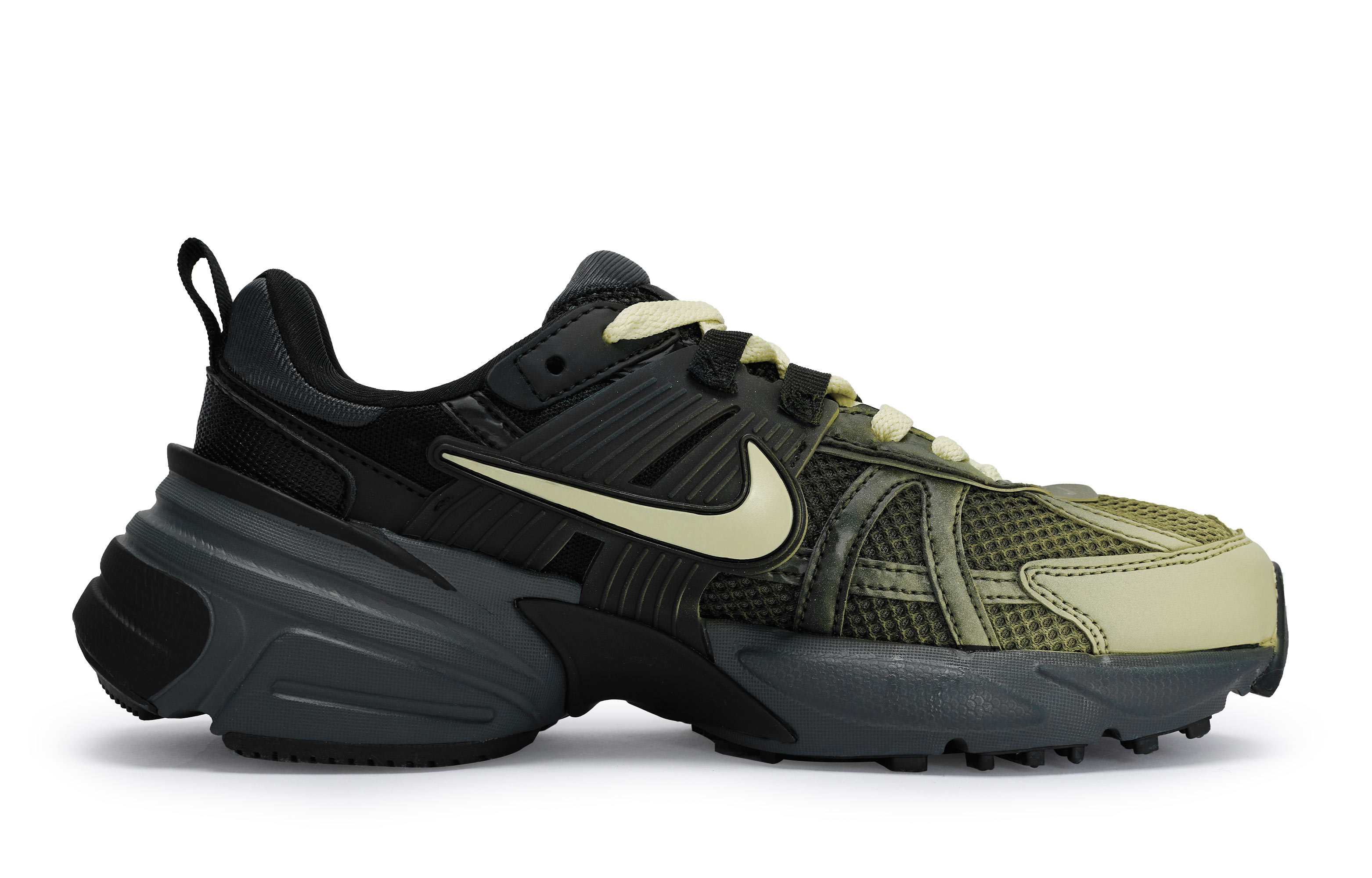 Nike V2K Run Cushioning Abrasion Resistant Cushioning, Wear Resistant Low top Running Shoes Women’s Black Rice Yellow