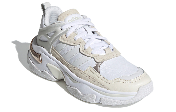 Женские кроссовки adidas neo Boujirun (бело-желтые) — фото 3