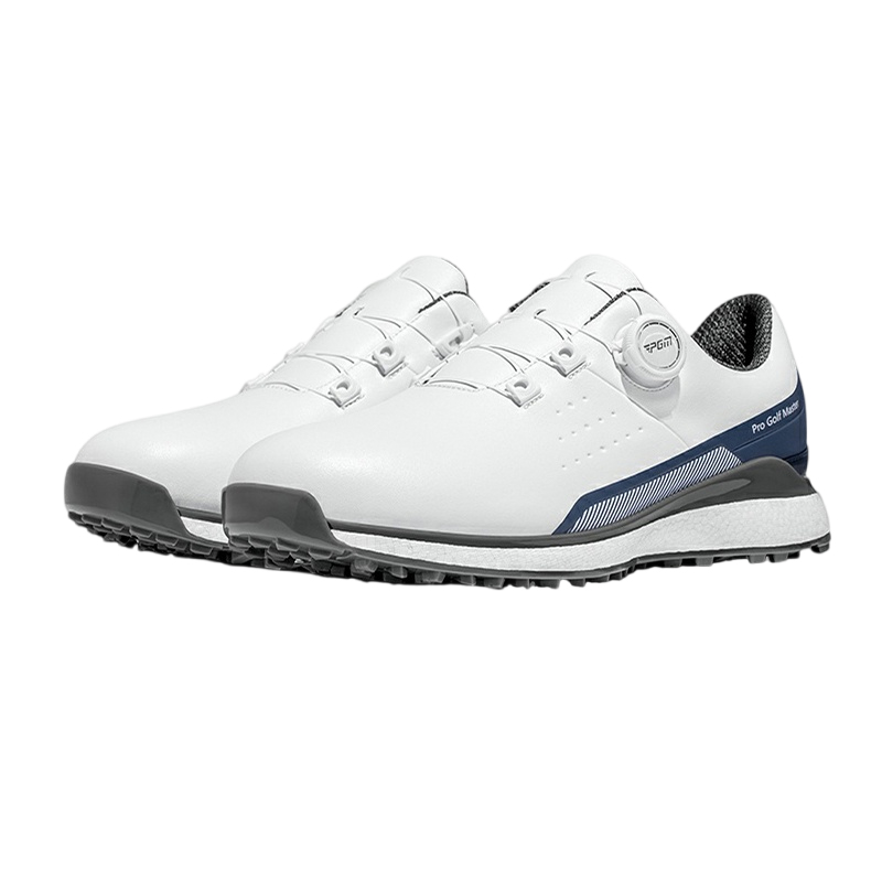 PGM Slip Resistant Abrasion Resistant Low top Golf Shoes Men’s White Blue Gray