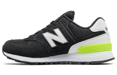New Balance 574Series Suede Black/Green/White Women's