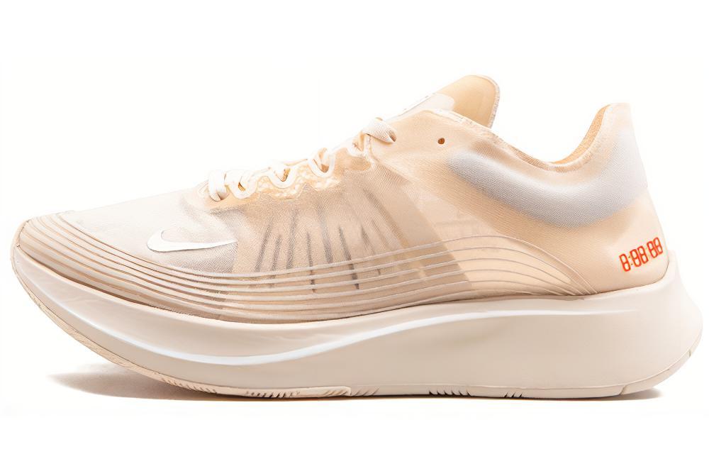 Nike Zoom Fly 1 OG model, fast foam, comfortable and versatile, carbon plate, fabric shock absorption and non-slip, low-top marathon running shoes, women's version, light pink
