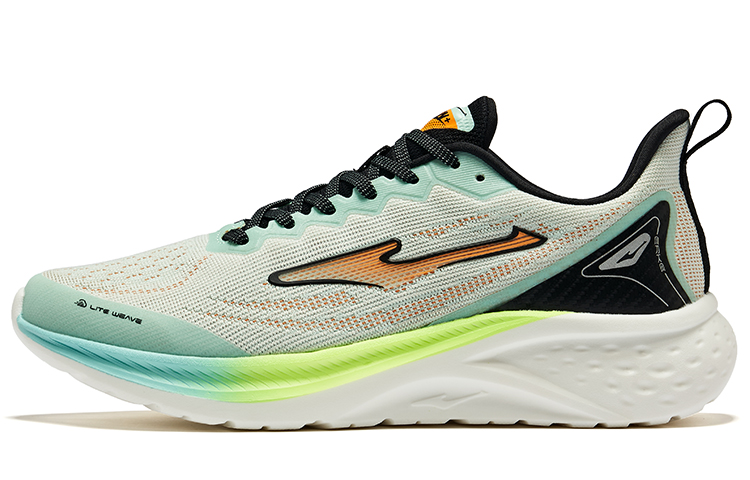 Erke Cushioning Breathable Low top Running Shoes Men’s Green Black Orange