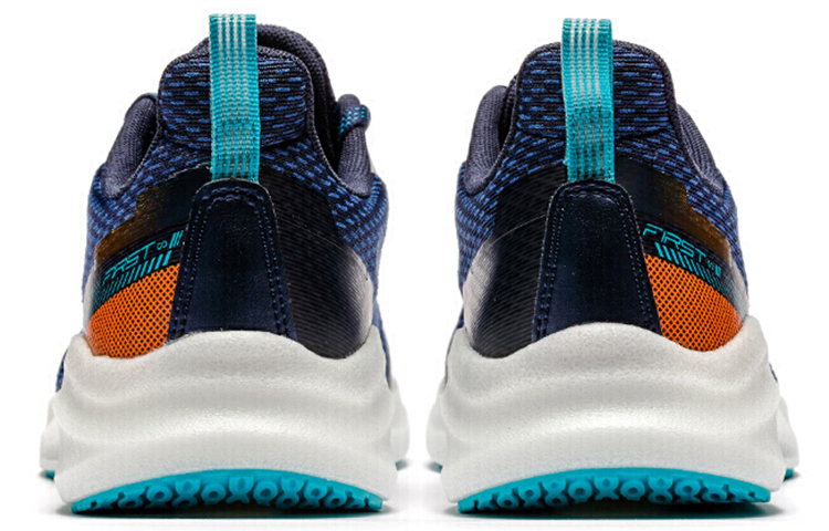 361° QU!KFOAM Cushioning Slip Resistant Abrasion Resistant Breathable Low top Running Shoes Men’s Black Blue