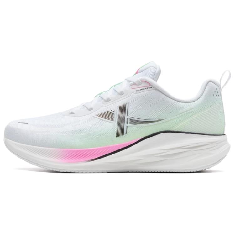 XTEP 5.0LITE Slip Resistant Abrasion Resistant Low top Casual Running Shoes Women’s White Green Pink
