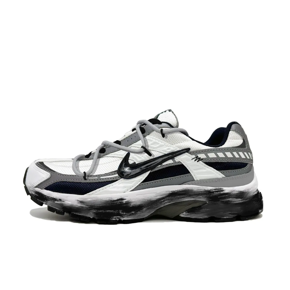 Nike Initiator Cow Split Leather Abrasion Resistant Low top Casual City Commuting Running Shoes Men's Black