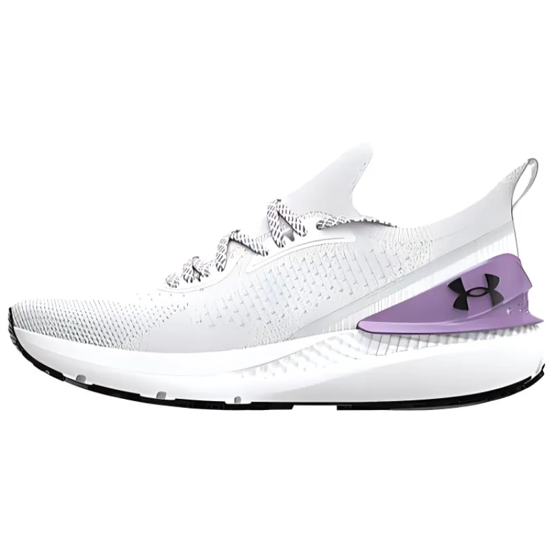Under Armour Fabric Cushioning Abrasion Resistant Cushioning, Wear Resistant Low top Running Shoes Women's White Purple