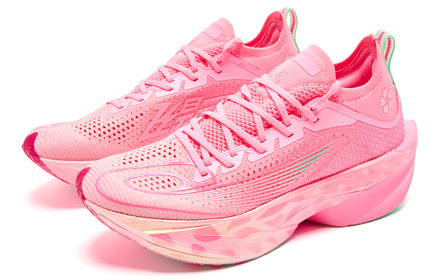 QIAODAN Flying Shadow Plaid 2.0 Running Shoes Women’s Low Top Bright Soft Pink
