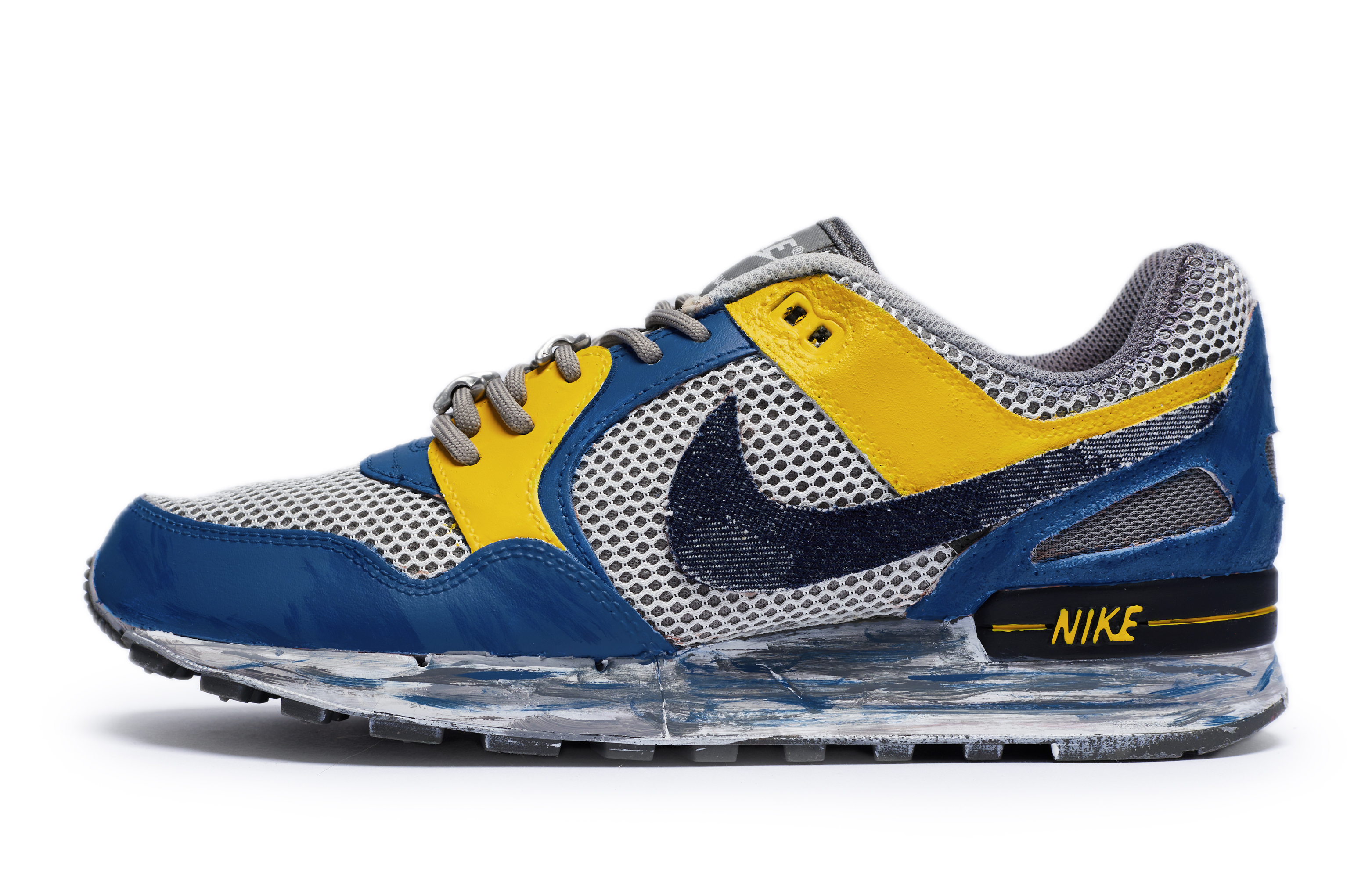 Nike Air Pegasus 89 Low top Casual Running Shoes Men’s Blue Yellow Gray