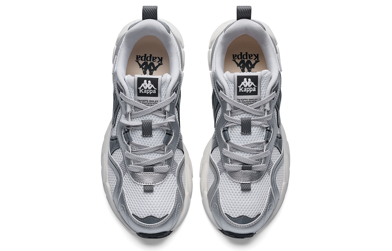 Kappa Cushioning Low top Running Shoes Unisex Silver Gray