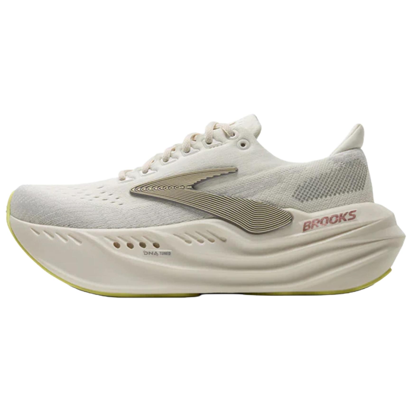 Brooks Brooks Glycerin max super glycerin versatile comfortable cushioning thick sole breathable support low-top DNA Tuned marathon running shoes women's beige