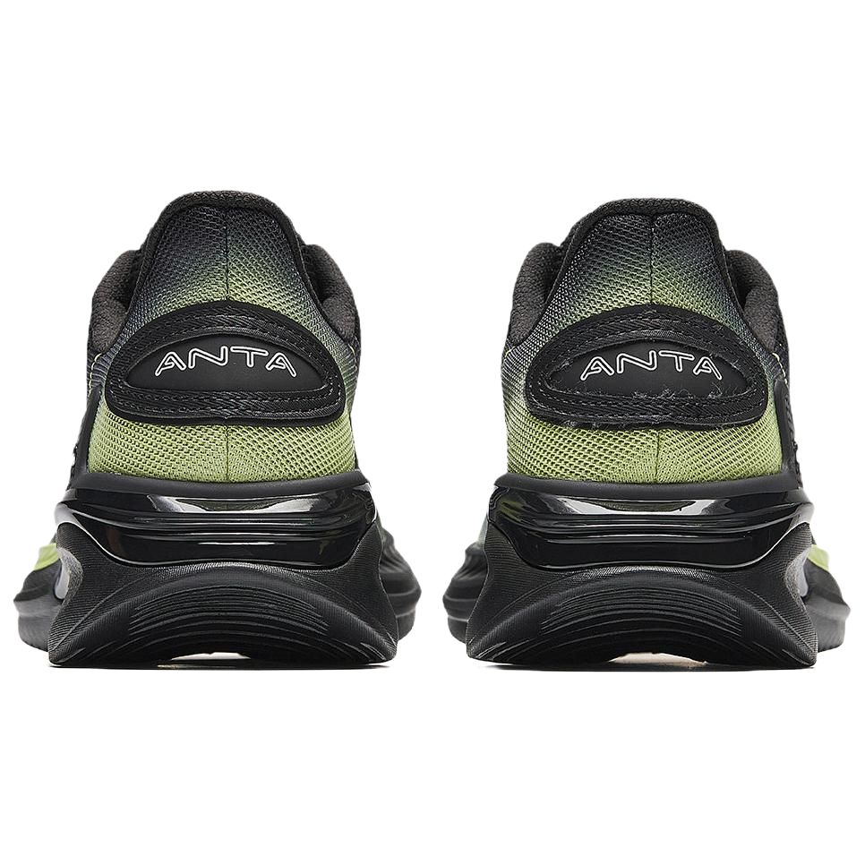 Anta City Cushioning Lightweight Low top Casual Running Shoes Men’s Black Green Silver