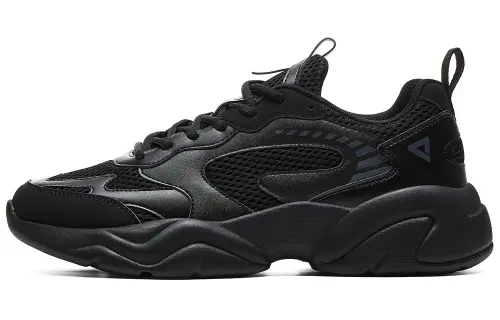 PEAK Casual Shoes Men's Low Top All Black