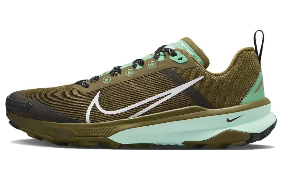 Nike React Terra Kiger 9 Olive Flak Spring Green Black White
