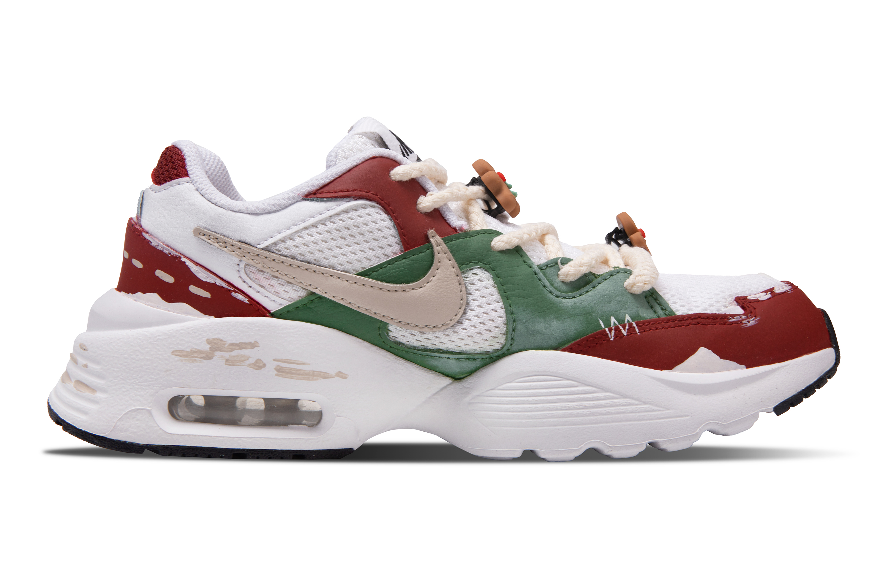 Nike Air Max Fusion Slip Resistant Low top Running Shoes Women’s Red Green