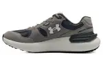 Under Armour Textile, Leather Low top Casual Running Shoes Unisex Asphalt Gray