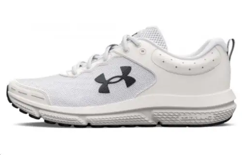Under Armour Lace Up Cushioning Abrasion Resistant Cushioning, Wear Resistant Low top Running Shoes Unisex White
