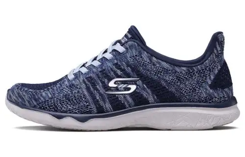 Skechers Flex Advantage 2.0 Studio Burst Mesh Sports Cushioning, Wear Resistant Low top Casual Shoes Women's Light Blue