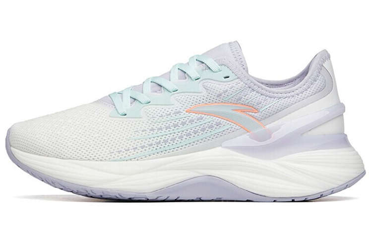 ANTA Tron 2.0 Running Shoes Women’s Low Top Ivory White/Ice Pink Blue/Light Purple Gray