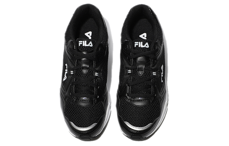 FILA Textile, Mesh Low top Running Shoes Unisex Black Korean Style