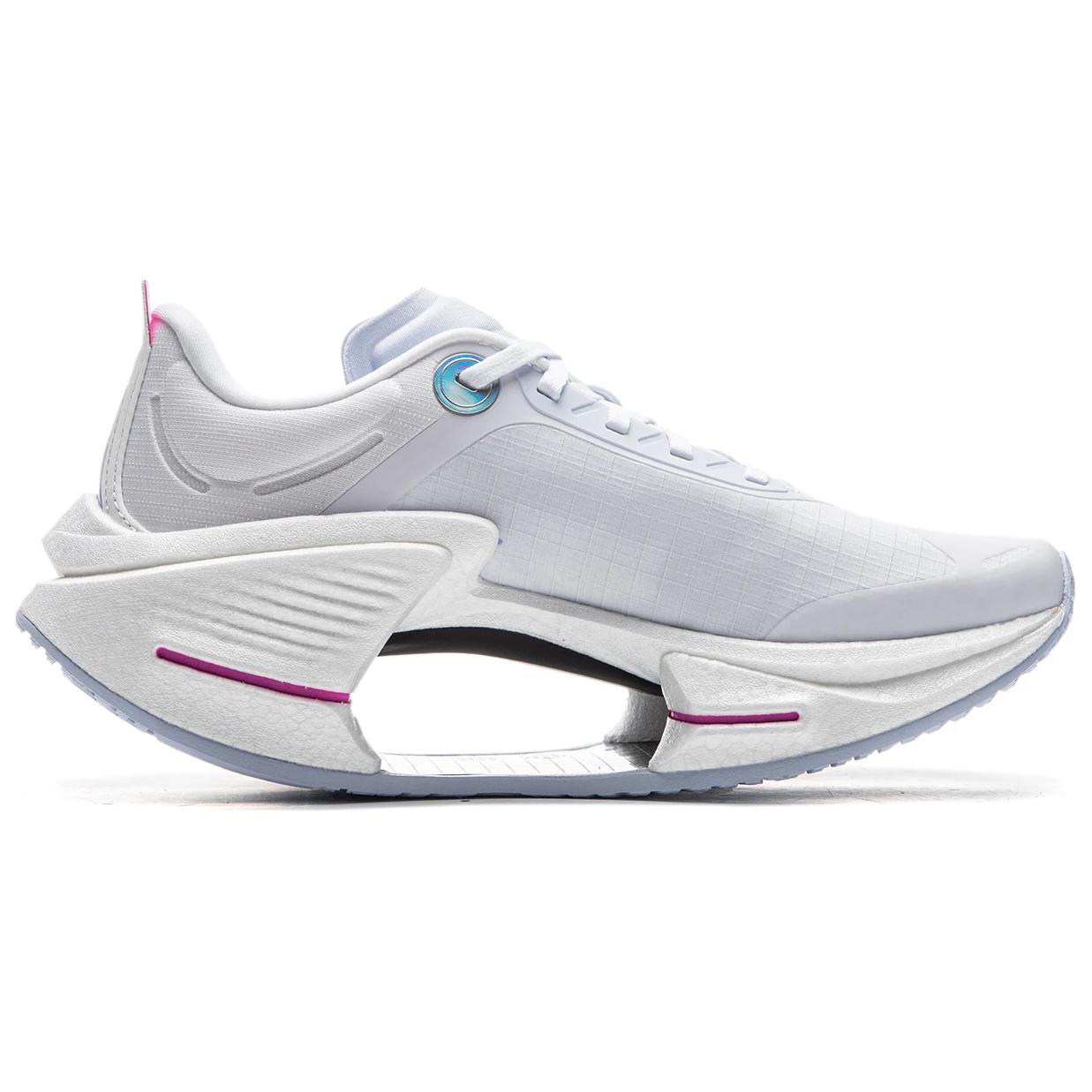 Li Ning Shadow 3 Essential Low top Li Ning, Light Rebound Technology Casual Racing Running Shoes Women’s White Purple