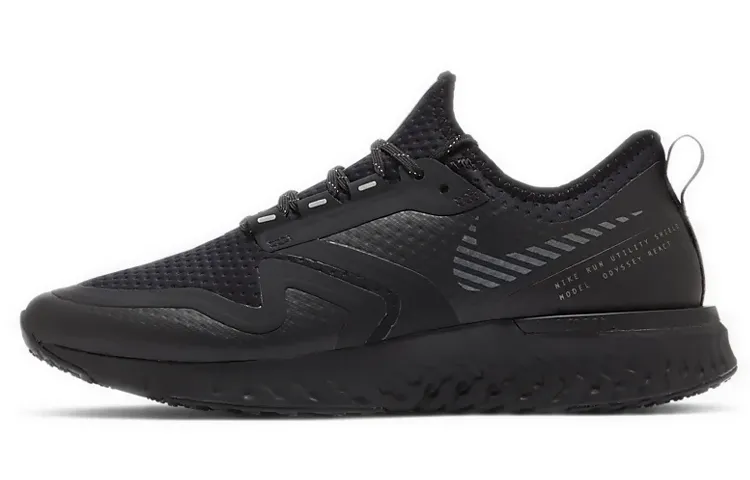 Nike Odyssey React 2 Shield 'Black Metallic Silver' Women's