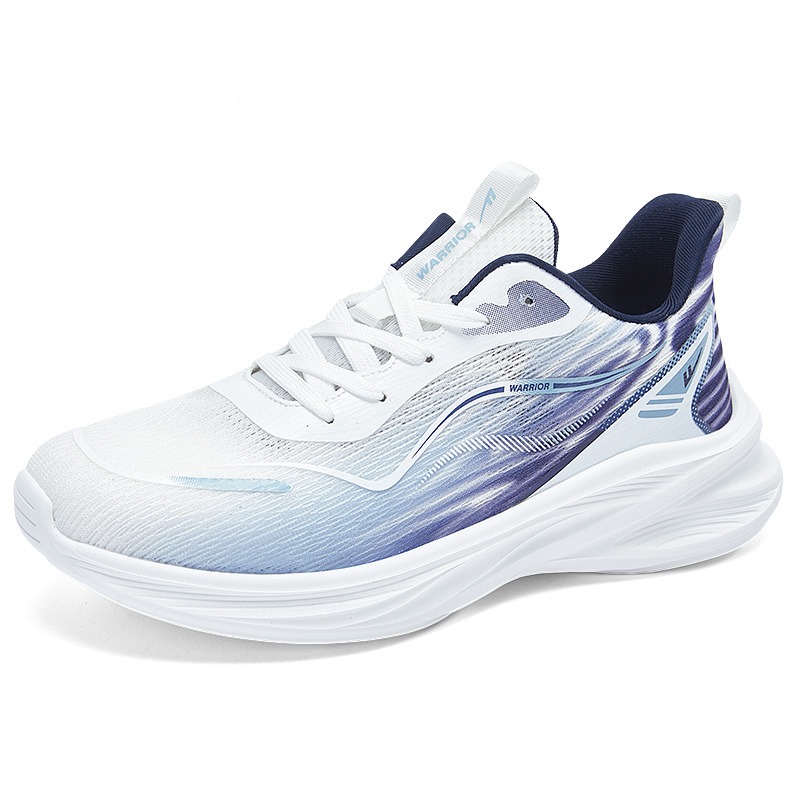 Warrior Cushioning Slip Resistant Running Shoes Men’s White Navy Blue