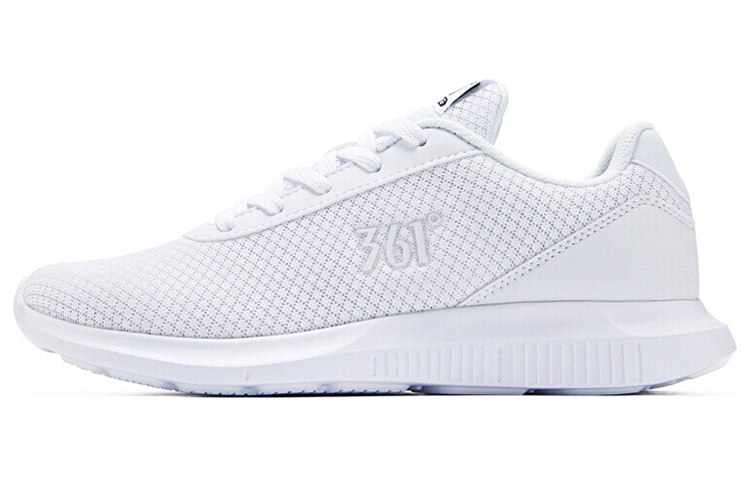 361° Woven Mesh, Synthetic Leather Breathable Cushioning Lightweight Low top Running Shoes Women’s White