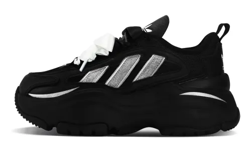 Adidas Originals OZGAIA Slip Resistant, Abrasion Resistant, Height Increasing Low top Casual Shoes Women's Black Silver