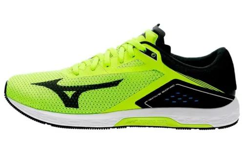 Mizuno Sonic Cushioning, Non Slip, And Waterproof Low top Running Shoes Men's Yellow Black