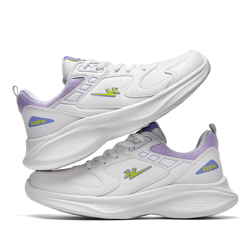Binary Cushioning Rebound Lightweight Slip Resistant Low top Running Shoes Women’s Beige Green Purple