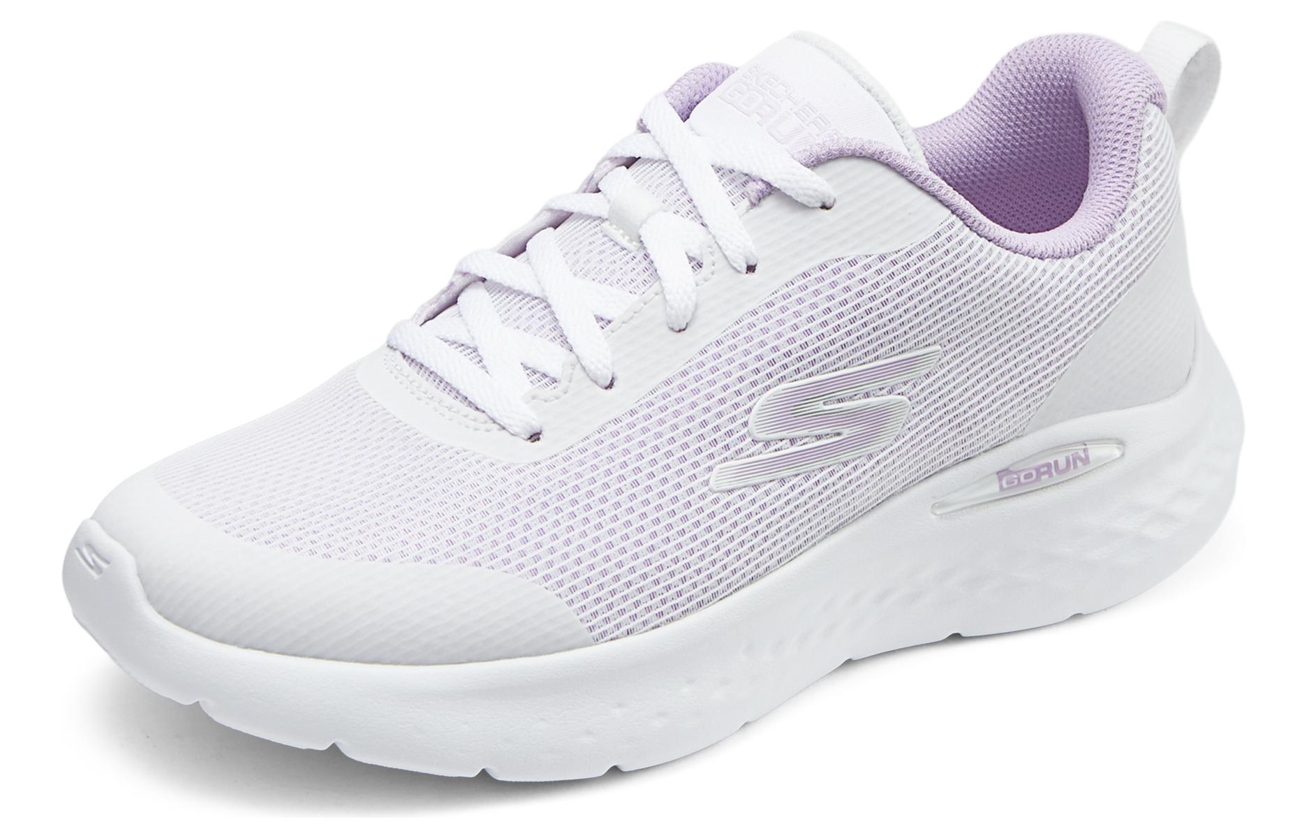 Skechers Go Run Lite Fabric Cushioning Low top Running Shoes Women’s White Purple