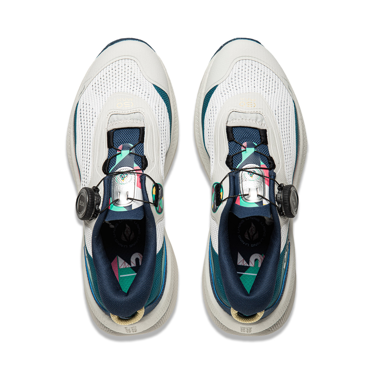 Li Ning Cushioning Slip Resistant Abrasion Resistant Breathable Support Rebound Low top Running Shoes Women’s Blue