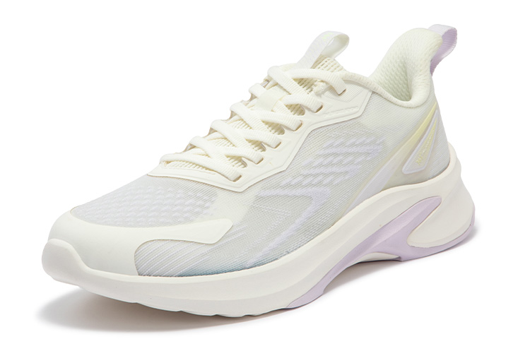 361° Sharp Tooth Collection Slip Resistant, Abrasion Resistant, Breathable Low top Running Shoes Women’s White Purple
