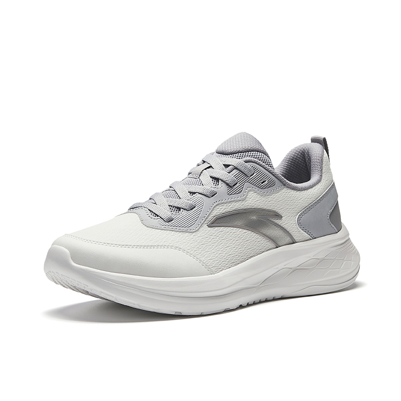 Anta Cushioning Slip Resistant Low top City Commuting Running Shoes Men’s White Gray